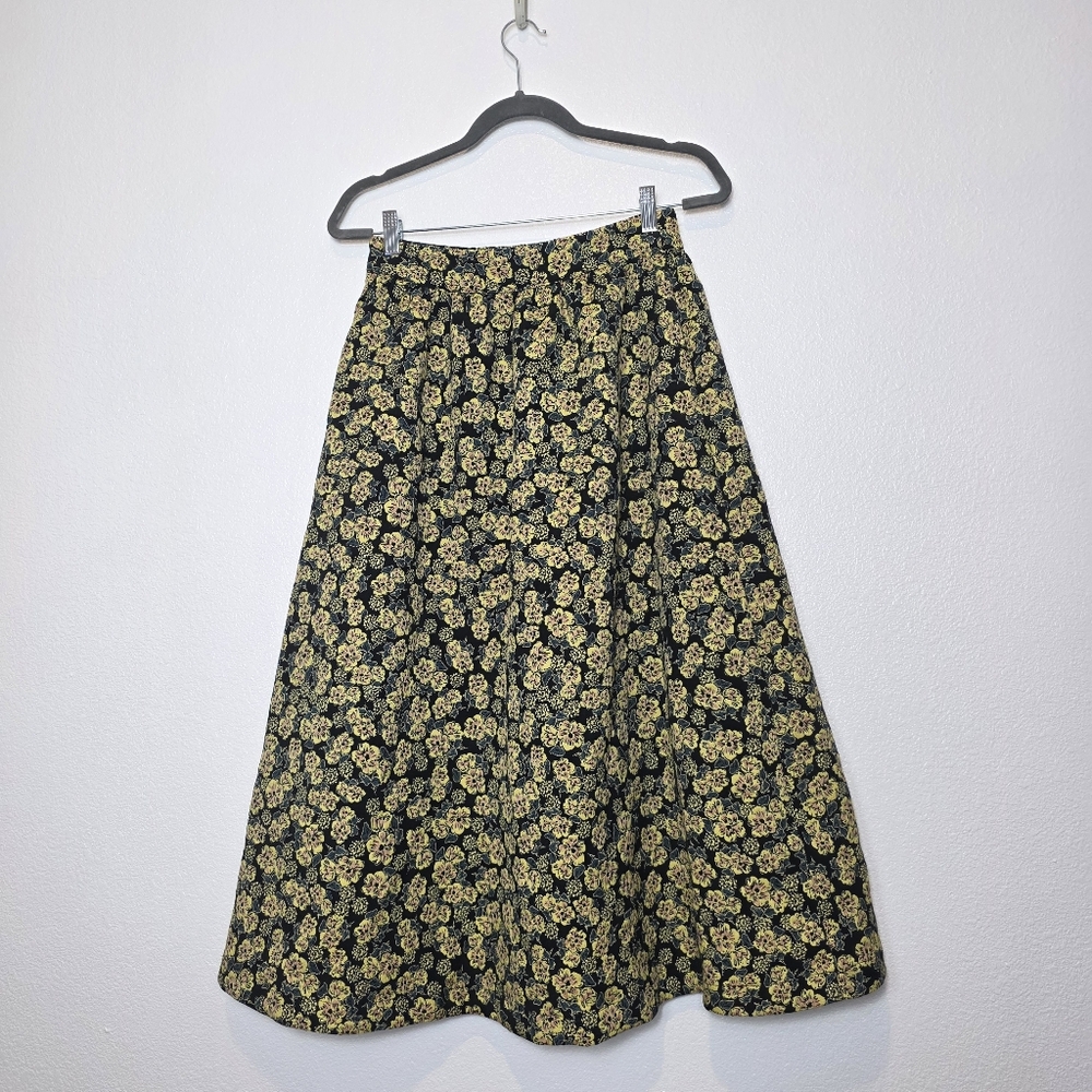 Anthropologie Maeve Floral Brocade Jacquard Maxi Skirt Size 4 - Picture 10 of 10